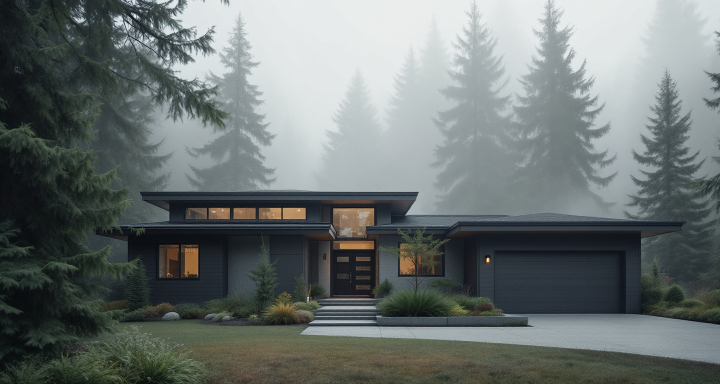 Pacific Northwest home in a wooded setting